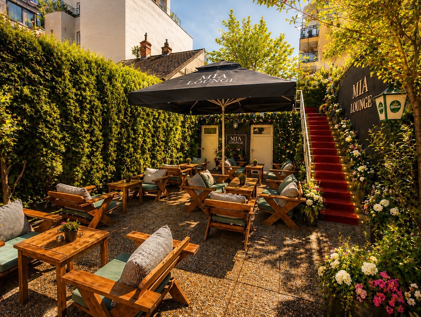Schanigarten der Pizza Mia Lounge — Wien-Ottakring